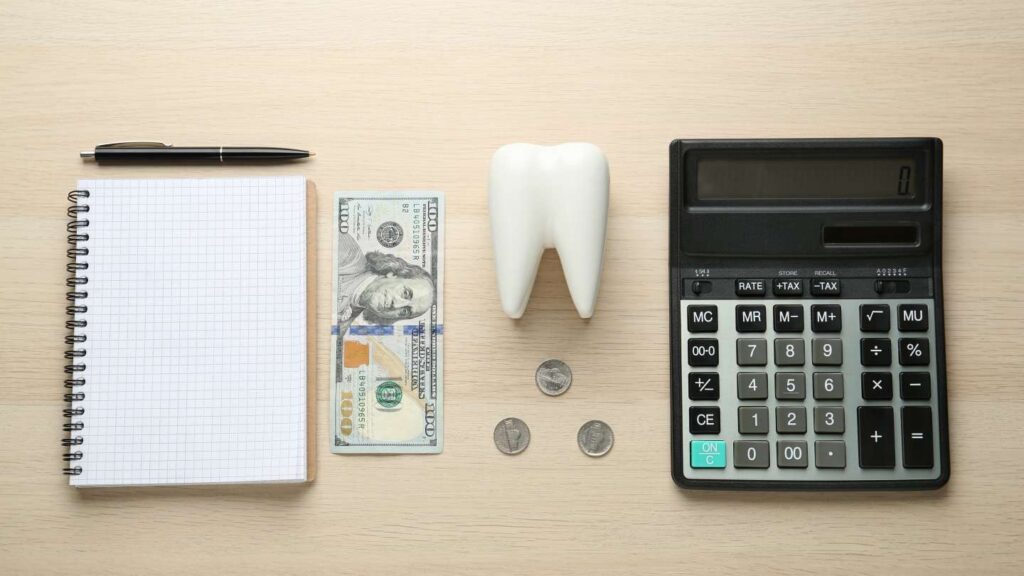 Items representing factors that influence cosmetic dentistry pricing in the UK