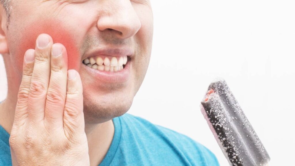 Cold-triggered tooth sensitivity from a frozen dessert